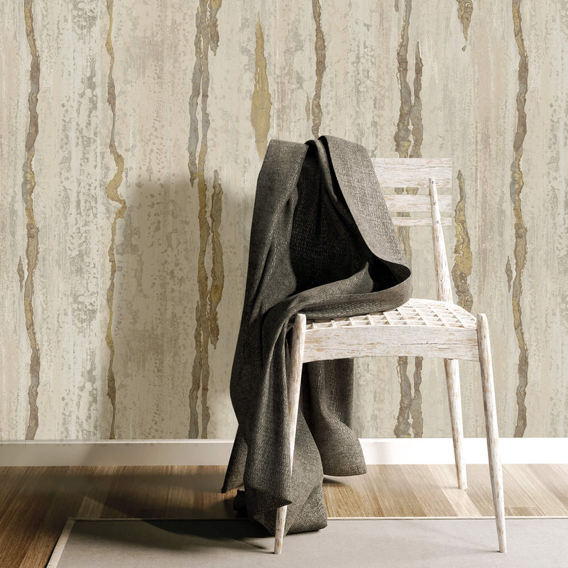 media image for Verticale Neutrals/Metallic Wallpaper from Stratum Collection by Galerie Wallcoverings 292