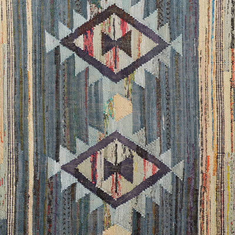 media image for Liya Flatweave Blue and Beige Rug by BD Fine Texture Image 1 229