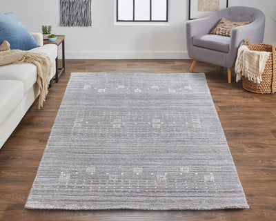 product image for Yurie Hand Knotted Gray and Ivory Rug by BD Fine Roomscene Image 1 8