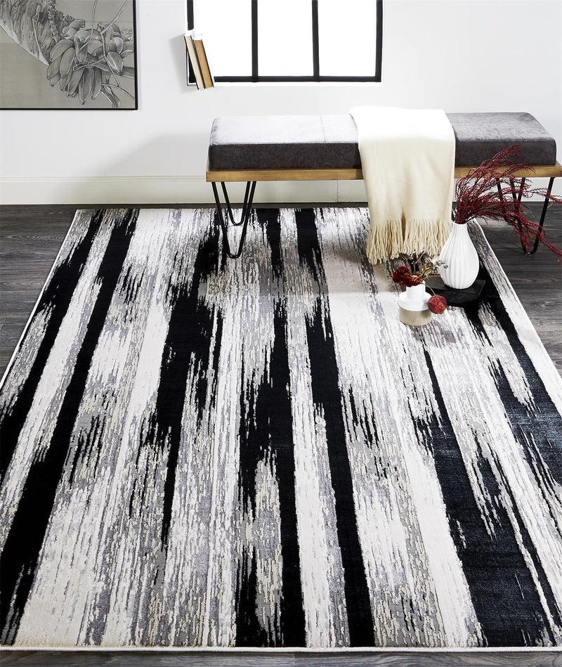 media image for Orin Black Rug by BD Fine Roomscene Image 1 227