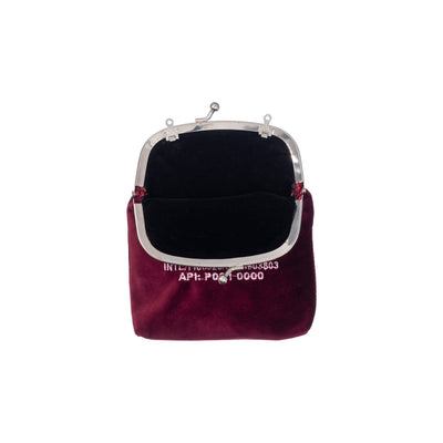 product image for velvet frame pouch burgundy design by puebco 4 68