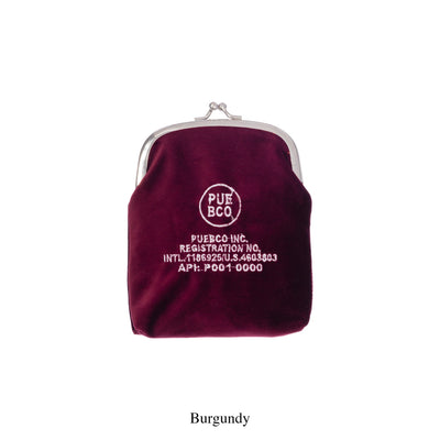 product image for velvet frame pouch burgundy design by puebco 3 0
