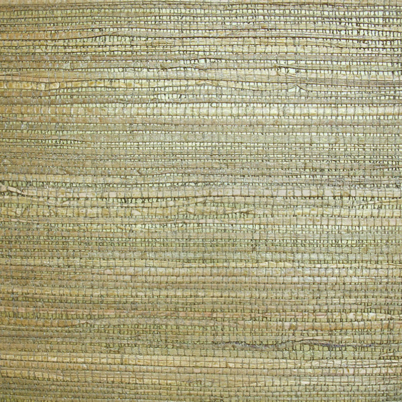 media image for Grasscloth Natural Texture Wallpaper in Green/Yellow/Gold 218