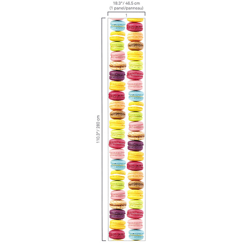 media image for Macaroons Stacked Wall Mural in Rainbow 241