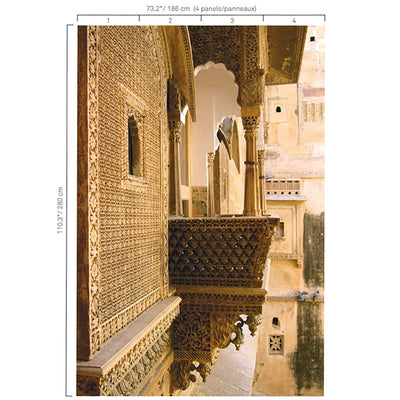 product image of Moraccan Balcony Wall Mural in Beige/Gold 51