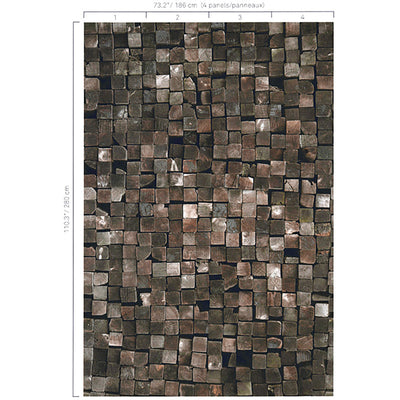 product image of Lumber Stacks Wall Mural in Brown 520