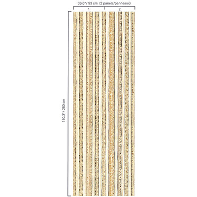 product image of Birch Trees Wall Mural in Cream/Gold/Brown 583