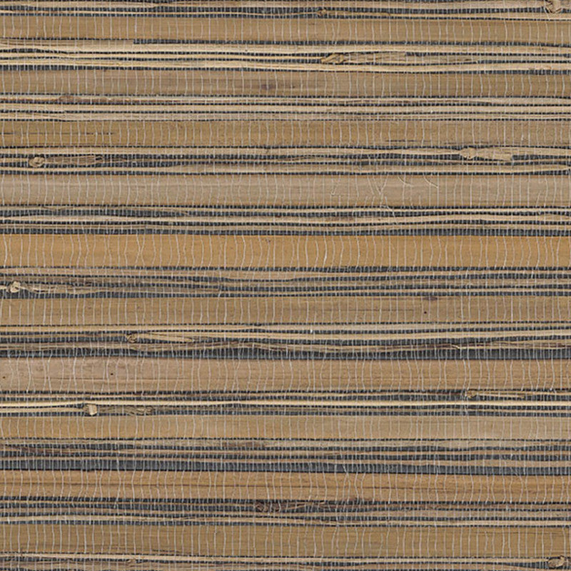 media image for Grasscloth Woven Bamboo Wallpaper in Wheat/Black 27