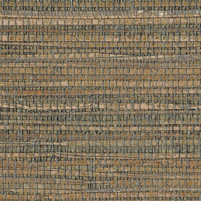 product image of Grasscloth Natural Raffia Texture Wallpaper in Wheat/Silver 527