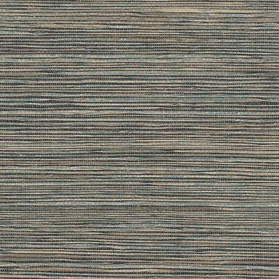 product image of Grasscloth Woven Glaze Wallpaper in Silver/Teal 551