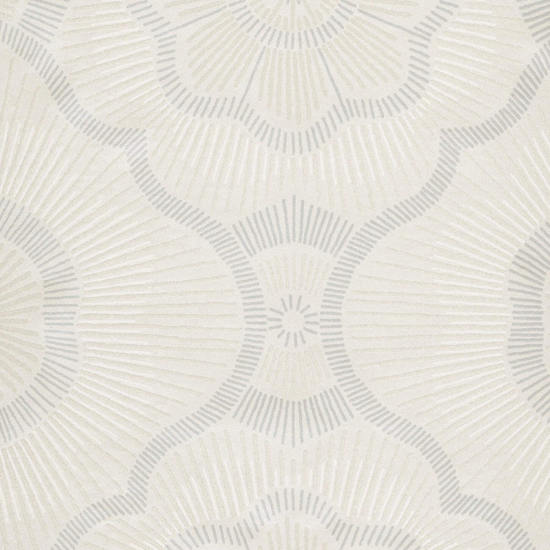 media image for Beaded Floral Large-Scale Wallpaper in Cream/Grey 258