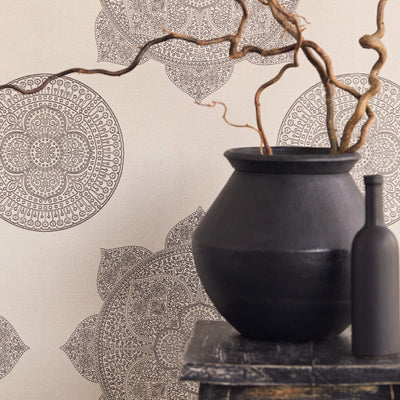 product image for Medallion Oversized Wallpaper in Cream 98