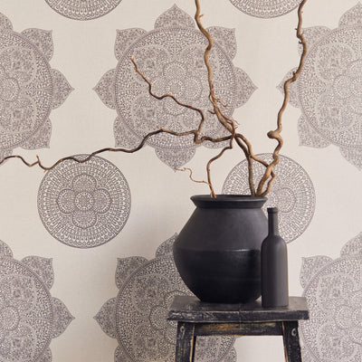 product image for Medallion Oversized Wallpaper in Cream 35