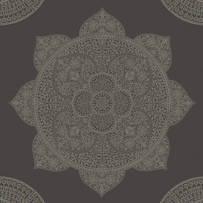 product image of Medallion Oversized Wallpaper in Gold/Black 589