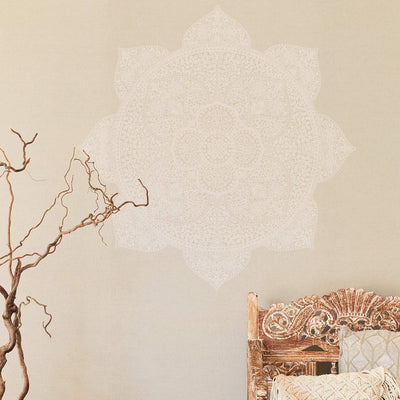 product image for Medallion Oversized Wallpaper in Grey/Cream 0