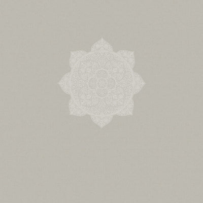 product image for Medallion Oversized Wallpaper in Grey/Cream 14