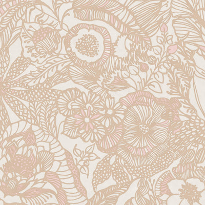 product image for Floral Opulent Wallpaper in Coral/Cream 57