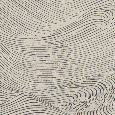 product image for Wave Modern Wallpaper in Cameo/Black 32