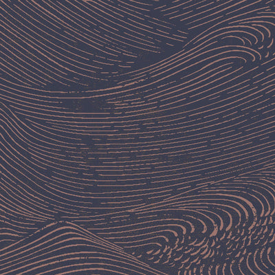 product image of Sample Wave Modern Wallpaper in Navy 583