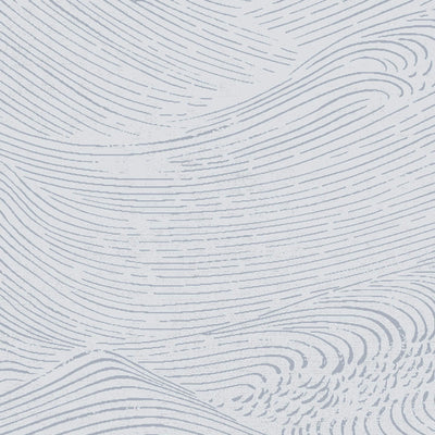 product image of Wave Modern Wallpaper in Soft Blue 551