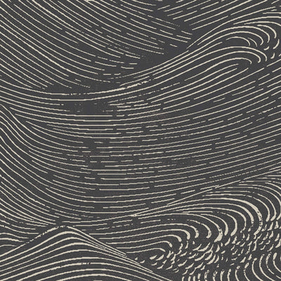 product image of Wave Modern Wallpaper in Black 549