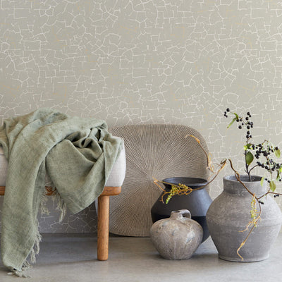 product image for Craquelure Weathered Wallpaper in Grey 39