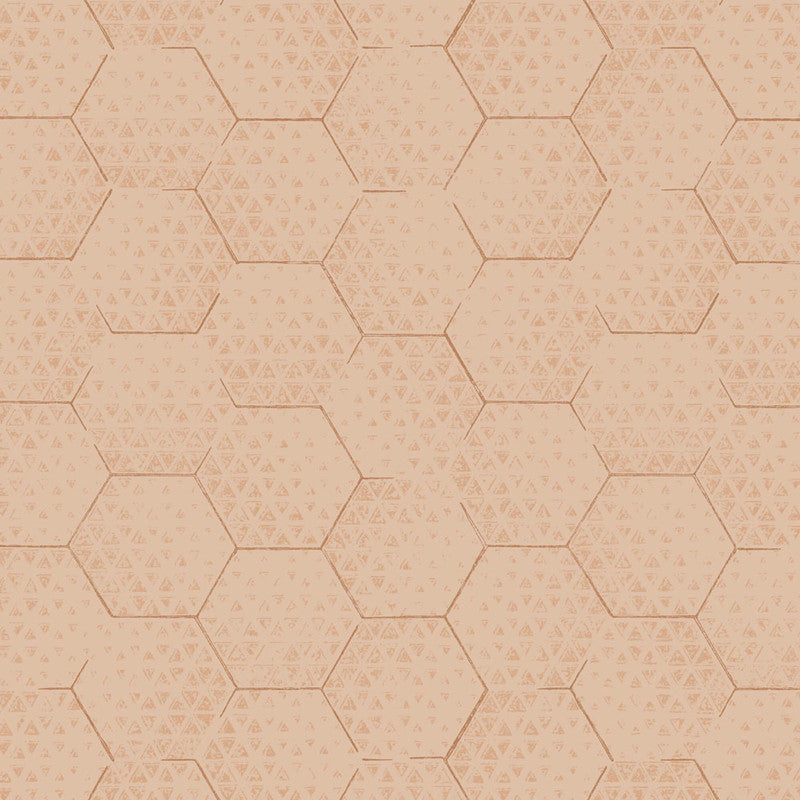 media image for Honeycomb Wallpaper in Coral 255