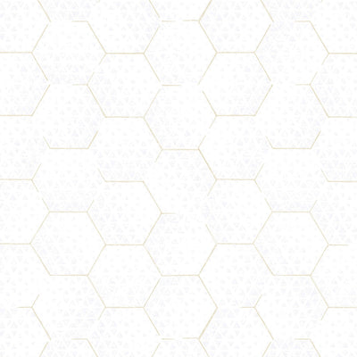 product image of Honeycomb Wallpaper in Cream/Gold 582