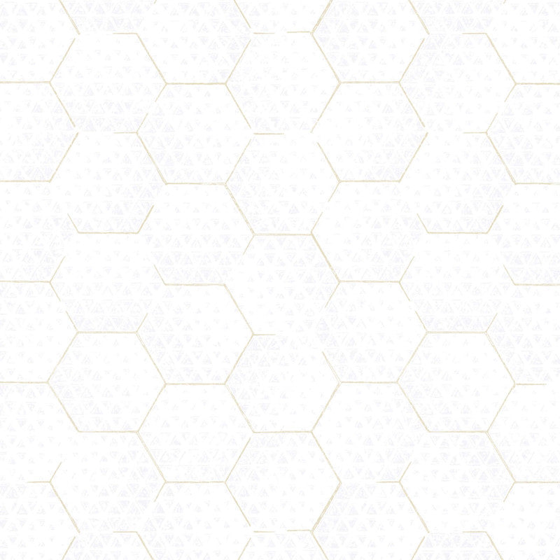 media image for Honeycomb Wallpaper in Cream/Gold 20