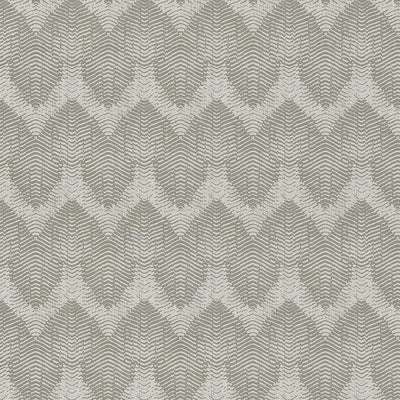 product image for Flamestitch Retro-Chic Wallpaper in Seamist Green/Grey 3