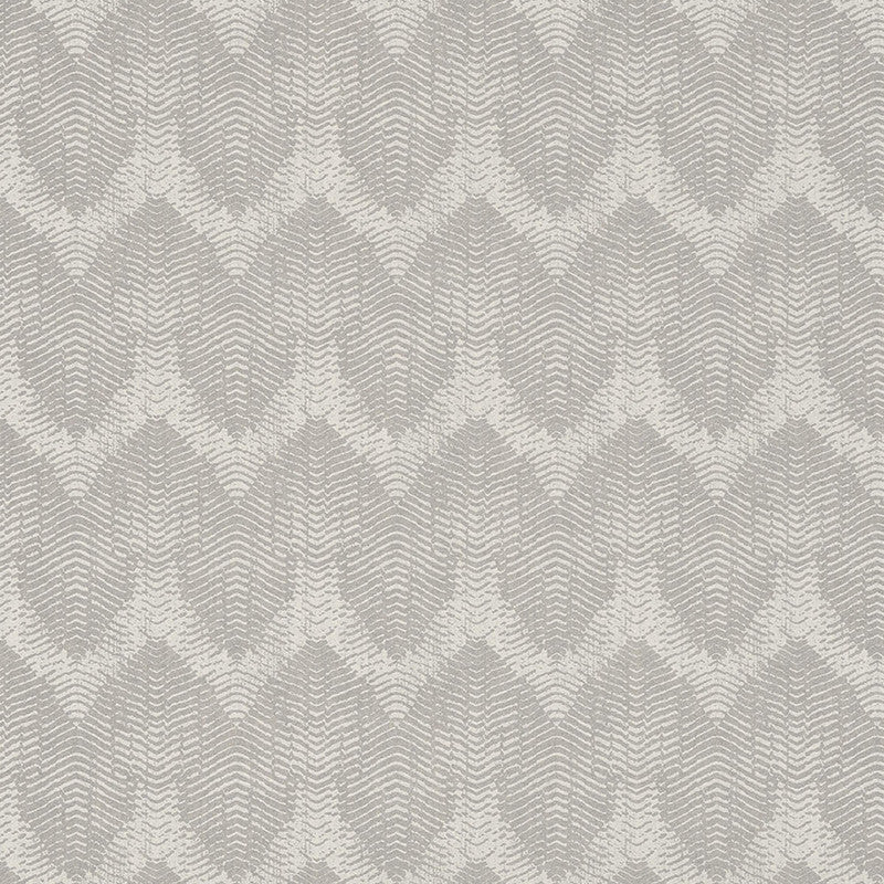 media image for Flamestitch Retro-Chic Wallpaper in Cream/Silver 231