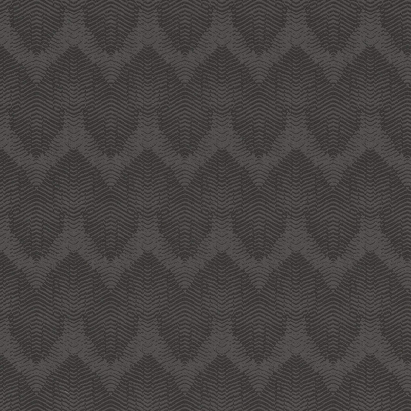 media image for Flamestitch Retro-Chic Wallpaper in Grey/Metallic Black 234