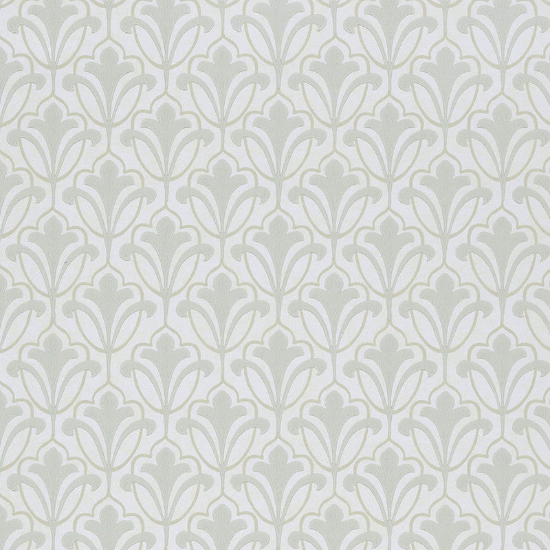 media image for Ornamental Floral Wallpaper in Spa Blue 295