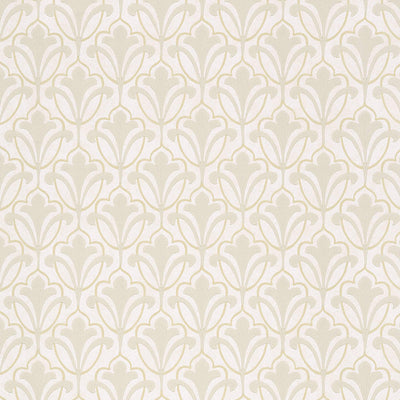 product image of Ornamental Floral Wallpaper in Cream/Beige/Gold 589