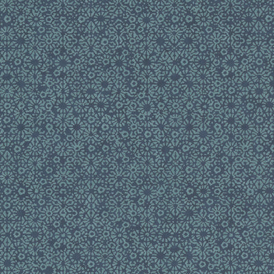 product image of Ditsy Embossed Abstract Floral Wallpaper in Navy/Teal 526