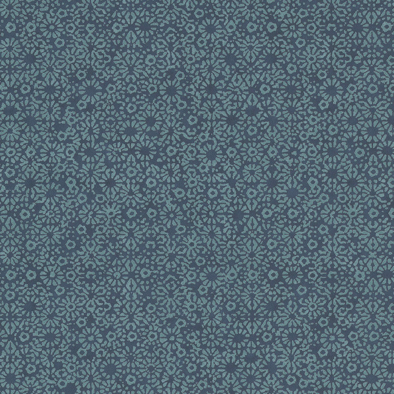 media image for Ditsy Embossed Abstract Floral Wallpaper in Navy/Teal 233