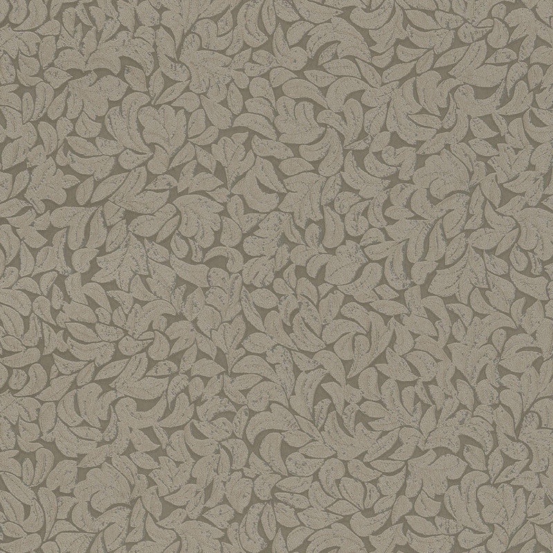 Shop Sample Leaf Embossed Wallpaper in Taupe Brown | Burke Decor