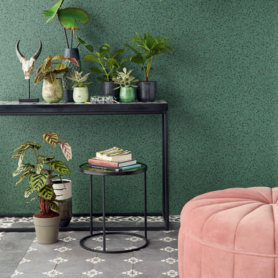 product image for Leaf Embossed Wallpaper in Forest Green 26