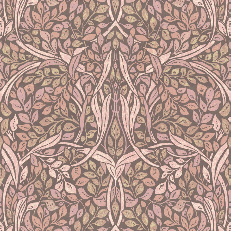 media image for Swirling Leaves Wall Mural in Blush 270