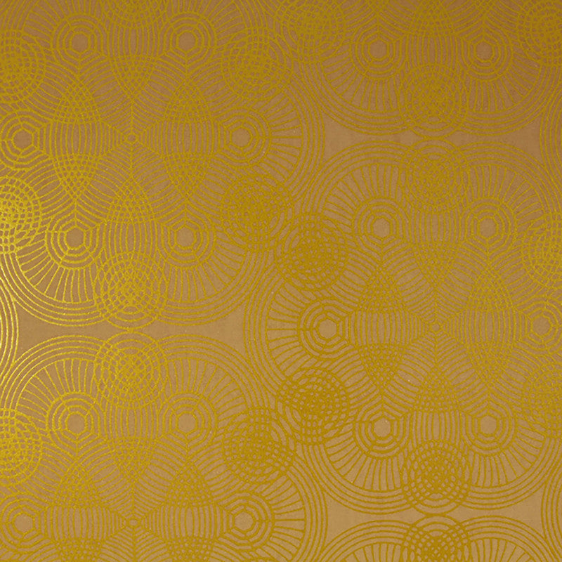 media image for Geo Abstract Spiral Wallpaper in Gold 24