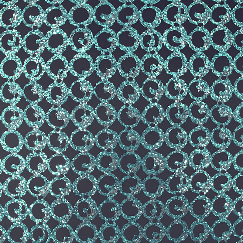 media image for Geometric Circles Small Wallpaper in Turquoise/Blue 294