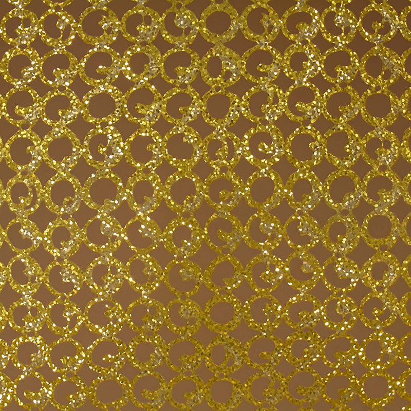 media image for Geometric Circles Small Wallpaper in Gold/Cocoa 27