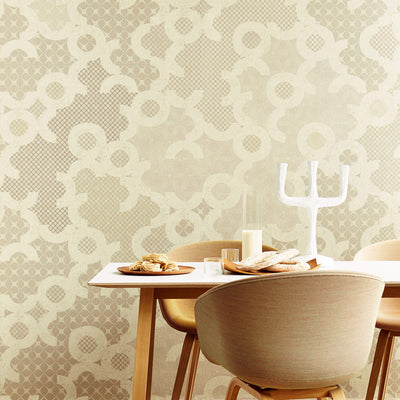 product image for Abstract Geo Wall Mural in Beige/Taupe 11