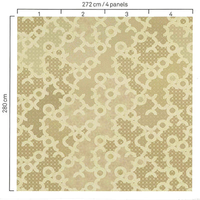 product image of Abstract Geo Wall Mural in Beige/Taupe 579
