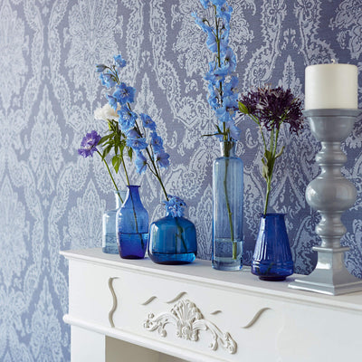 product image for Damask Exquisite Wallpaper in Indigo 48