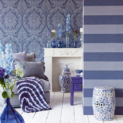 product image for Damask Exquisite Wallpaper in Indigo 74