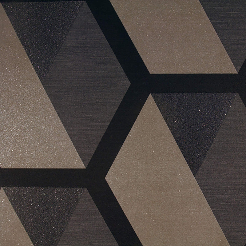 media image for Geo Hexagon Wallpaper in Taupe/Grey 273