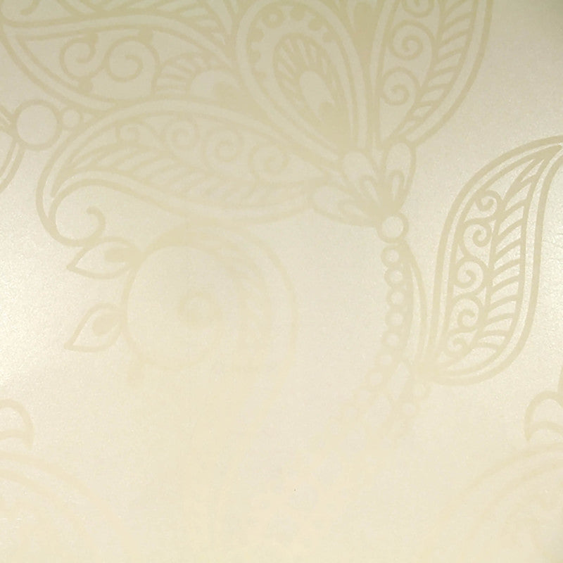 media image for Floral Medallion Wallpaper in Cream 226