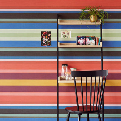 product image for Stripe Varied Wallpaper in Gold/Magenta 40