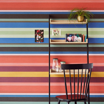 product image for Stripe Varied Wallpaper in Gold/Magenta 4